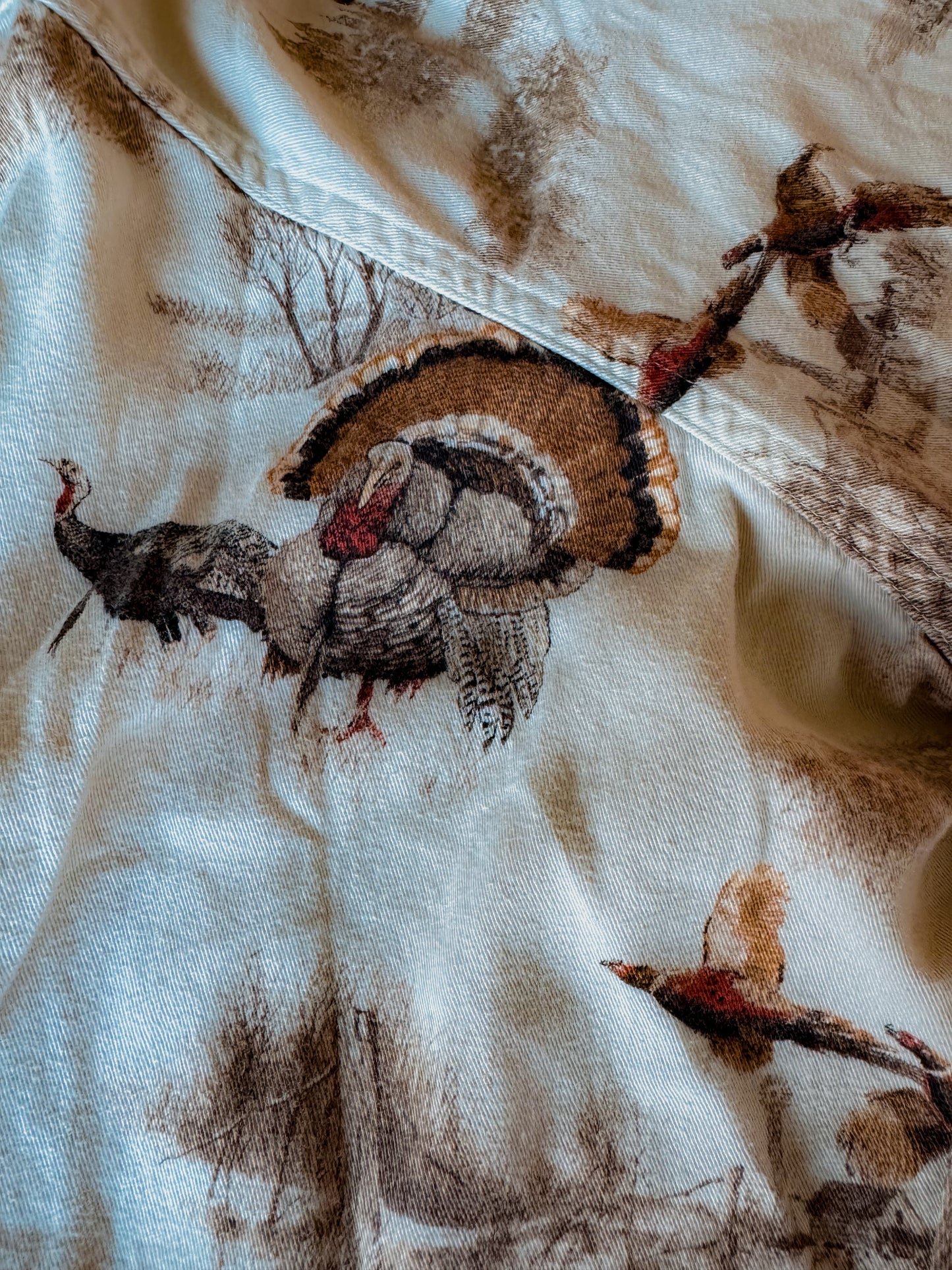 Mixed Upland Game Birds Button Up [Cream]