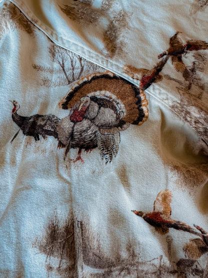 Mixed Upland Game Birds Button Up [Cream]