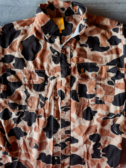 Old School Camo Browning Button Up [Fit: Small]