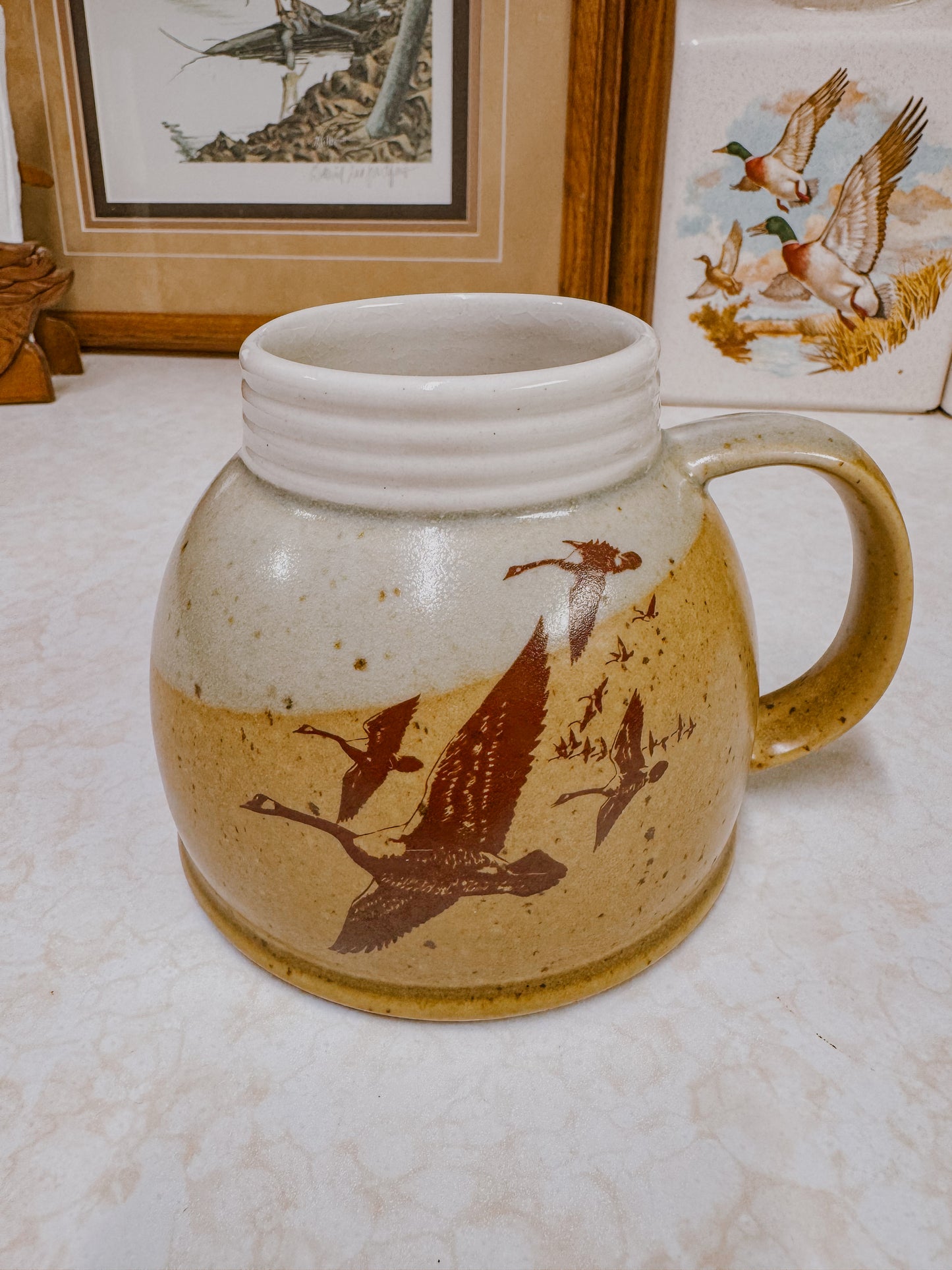 Ceramic Canada Goose Mug with Lid