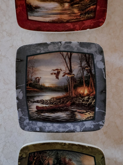 Camping Series Mini Collector Plate Set of Three by Terry Redlin