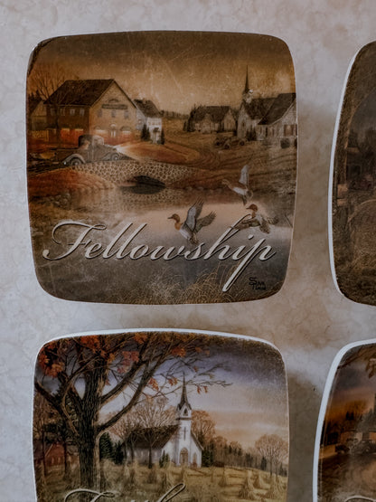 Hometown Series Collector Plate Set of Four
