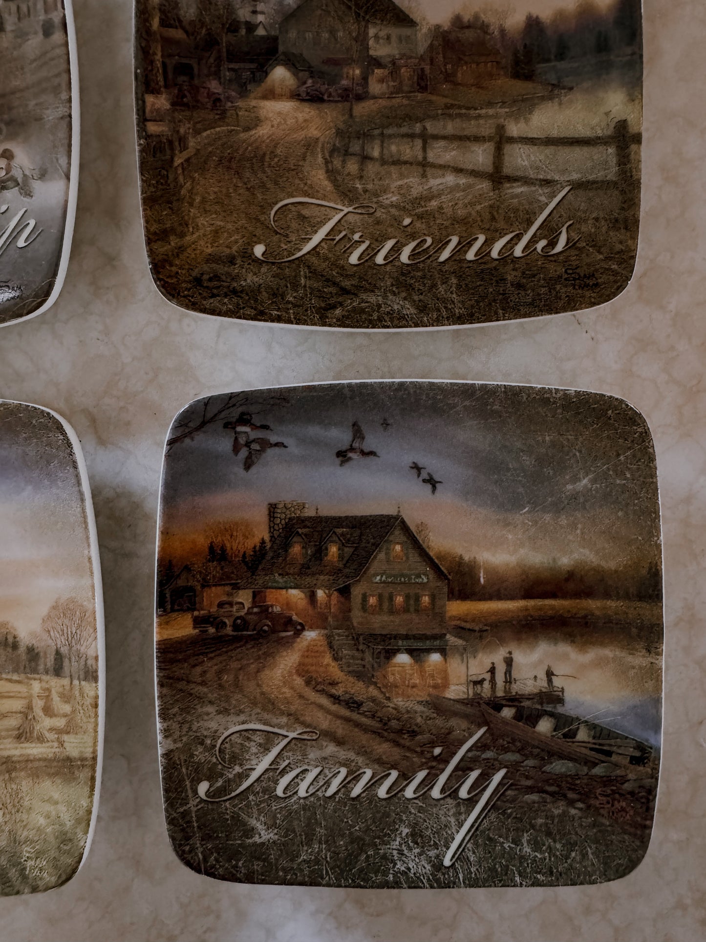 Hometown Series Collector Plate Set of Four