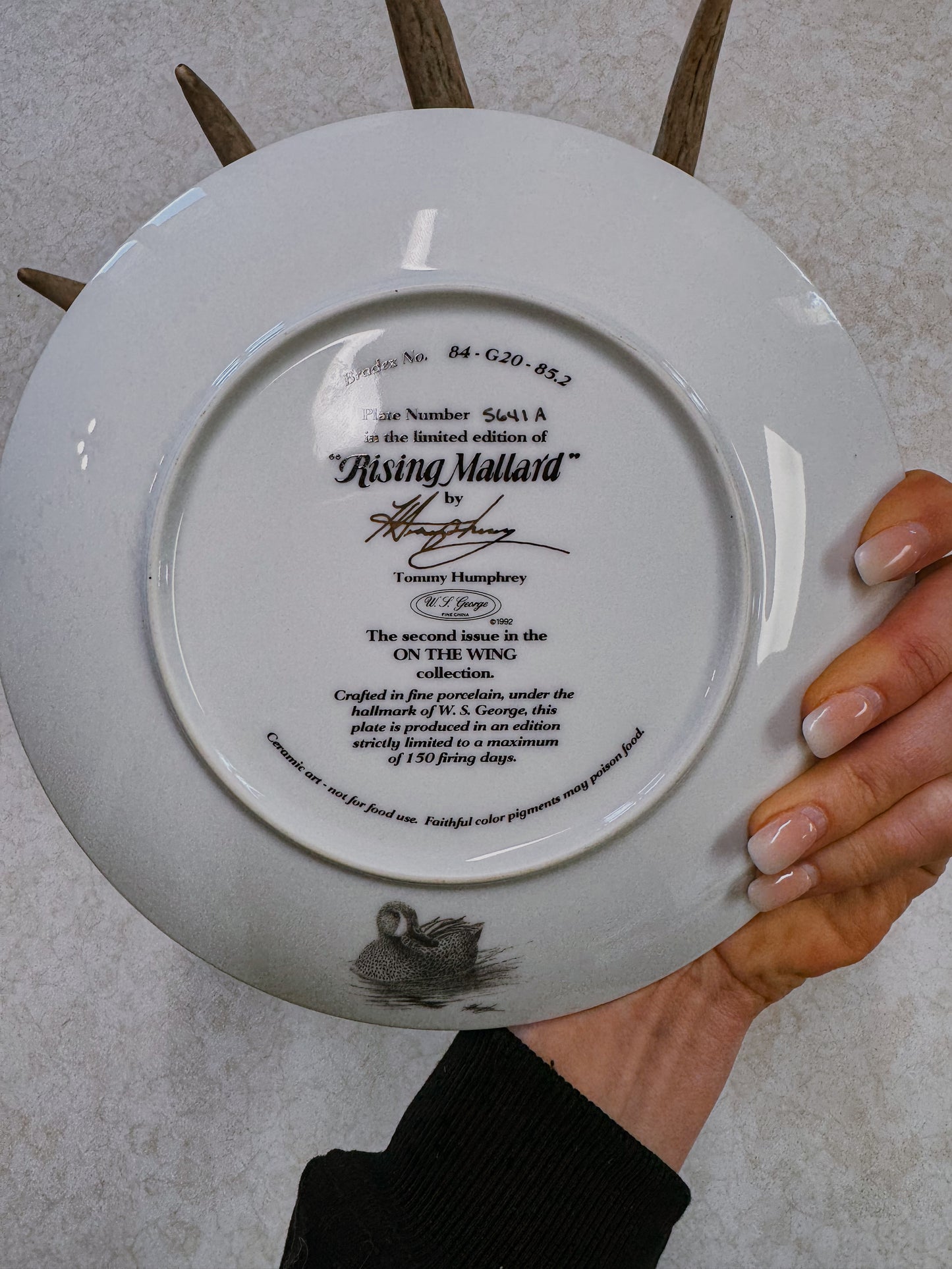 Rising Mallard Limited Edition Collector Plate by Tommy Humphrey