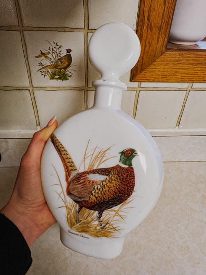 Vintage Ringneck Pheasant Decanter and Stein Set