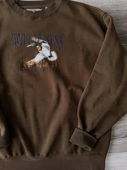 Rich Chocolate Mallard Wilderness Limited Edition Crewneck [Fit: Large]
