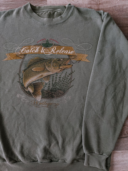 Catch and Release Walleye Crewneck [Fit: Large]