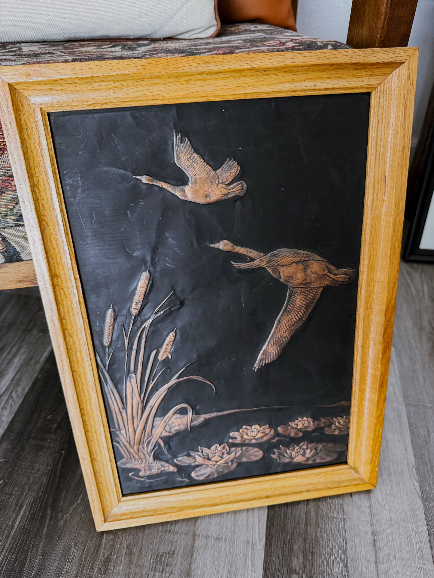 Copper Waterfowl Relief Art