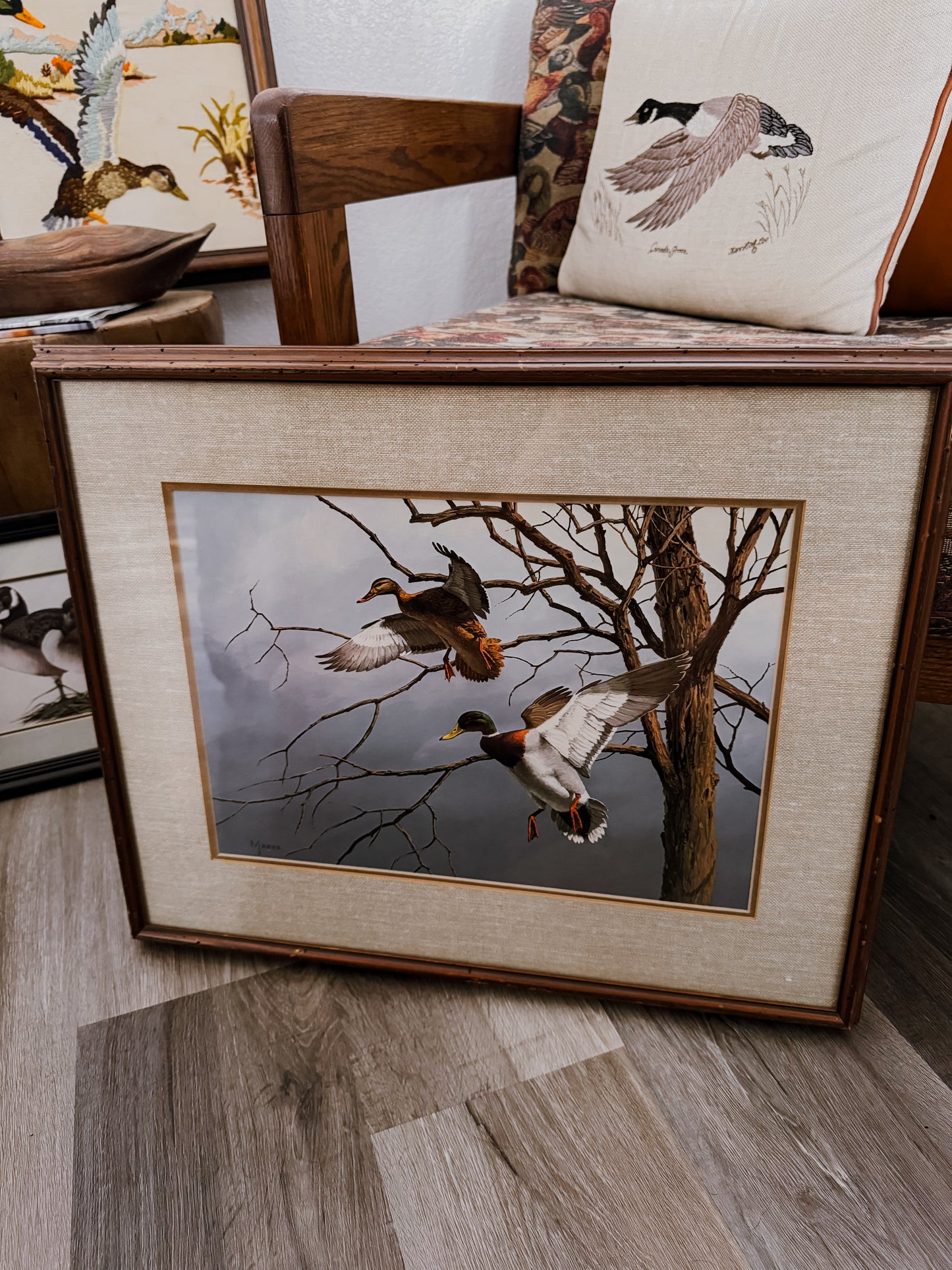 Framed Mallard Pair Wildlife Print